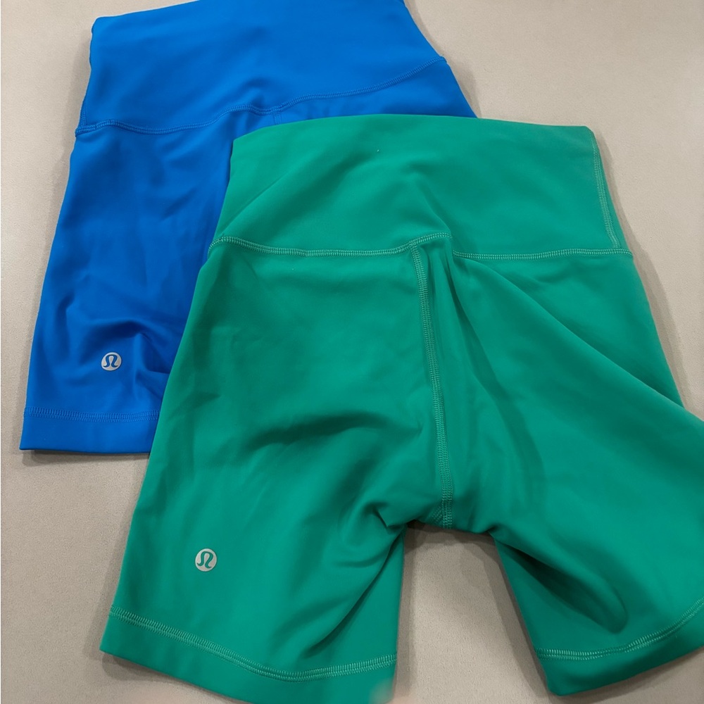 Lululemon Wunder Train High Rise Shorts - Two Pair pair 6”